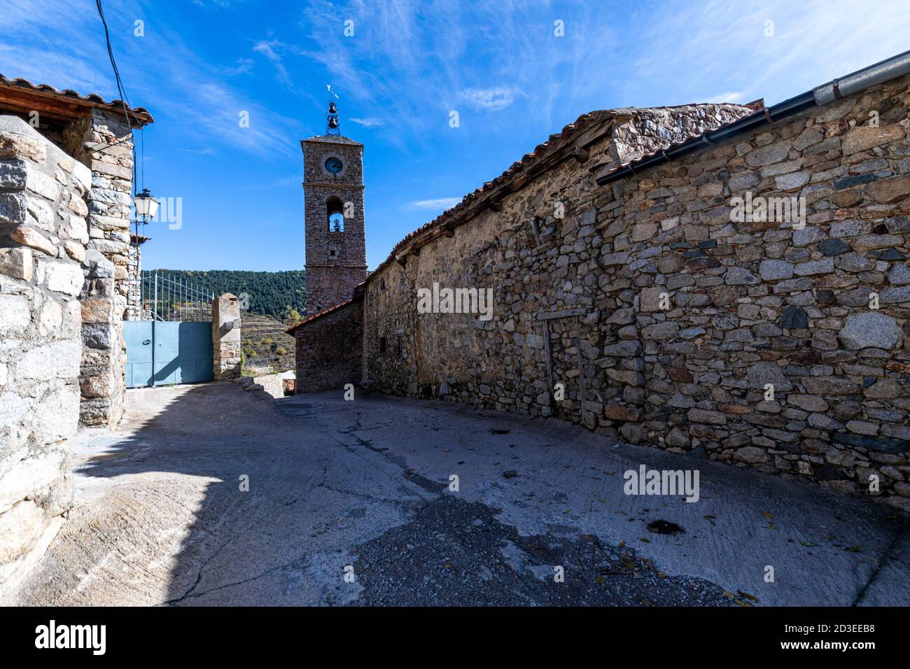Arança tower church, Cerdanya. Stock Photo
