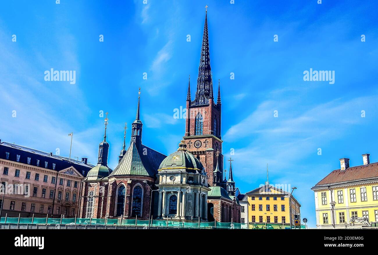 The Riddarholm Church (Riddarholmskyrkan) in Stockholm, Sweden Stock Photo