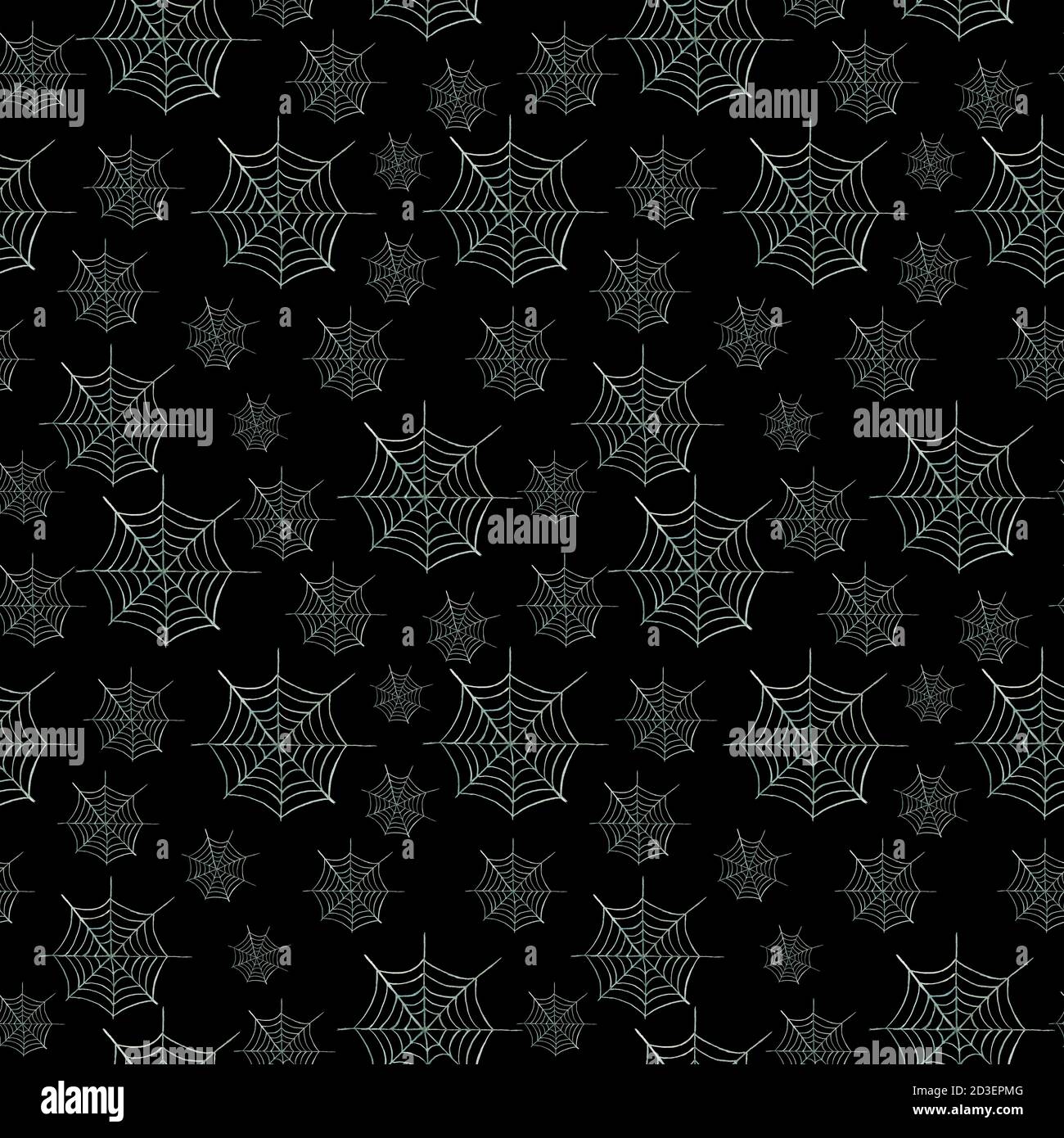 Seamless pattern Halloween spider web on an black background ...