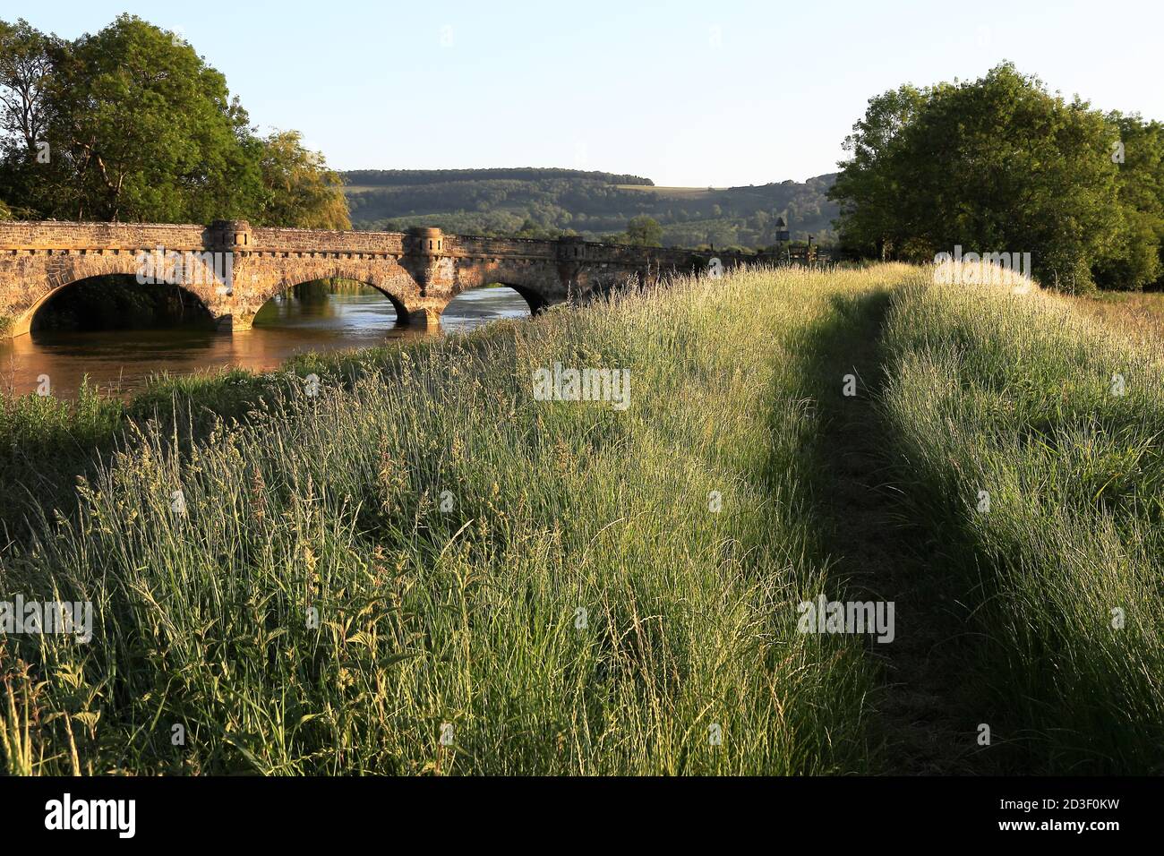 Amberley Bridge and River Arun, West Sussex Stock Photo