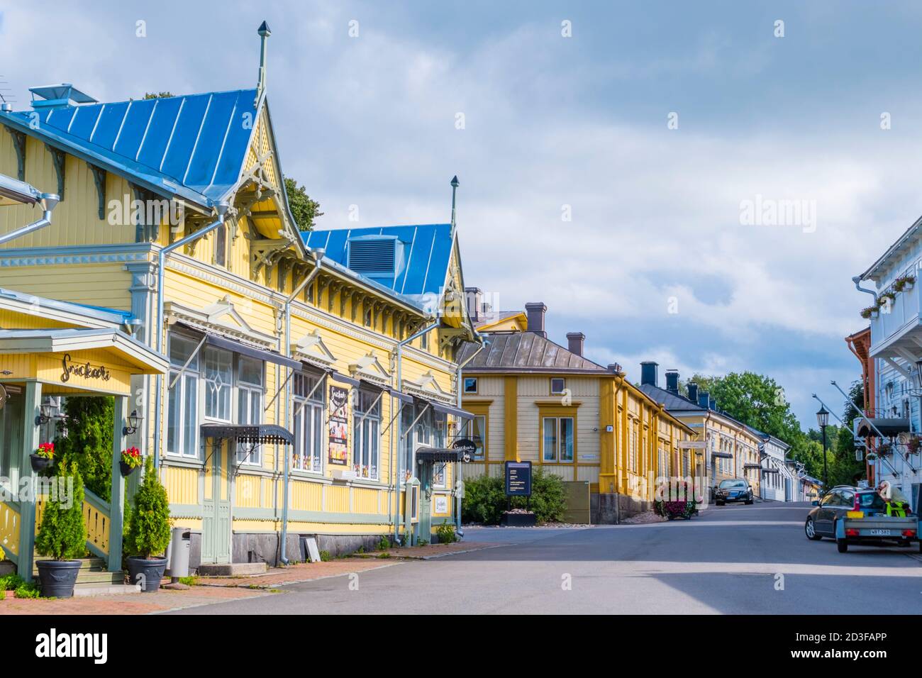 Mannerheiminkatu Vanhakaupunki Old Town Naantali Finland Stock Mannerheiminkatu Vanhakaupunki Old Town Naantali Finland Stock