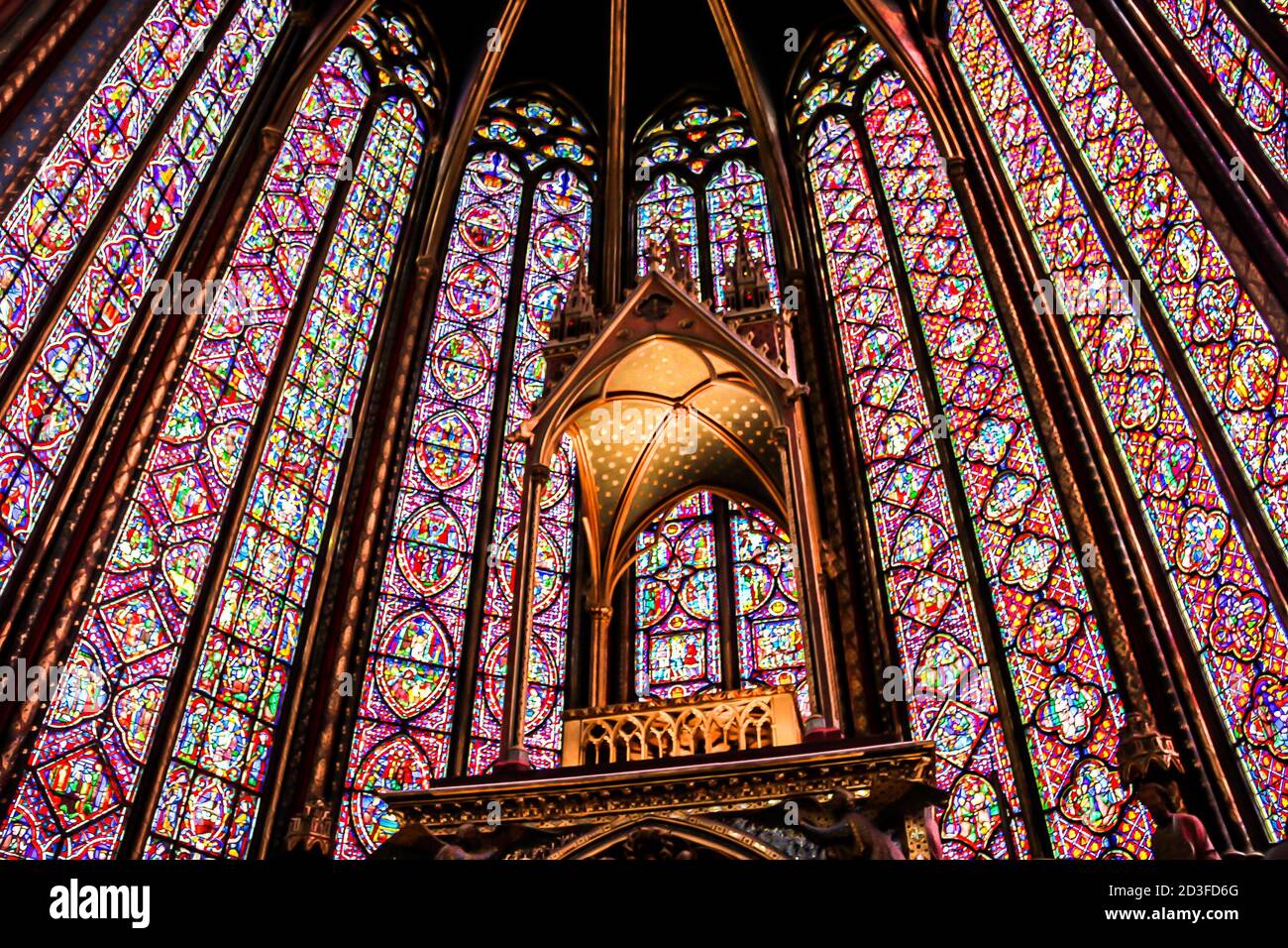 The Sainte Chapelle (Holy Chapel) in Paris, France. The Sainte Chapelle