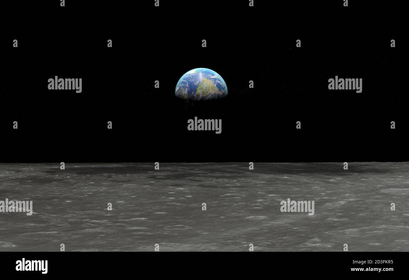Earth from the surface of the moon hi-res stock photography and images ...