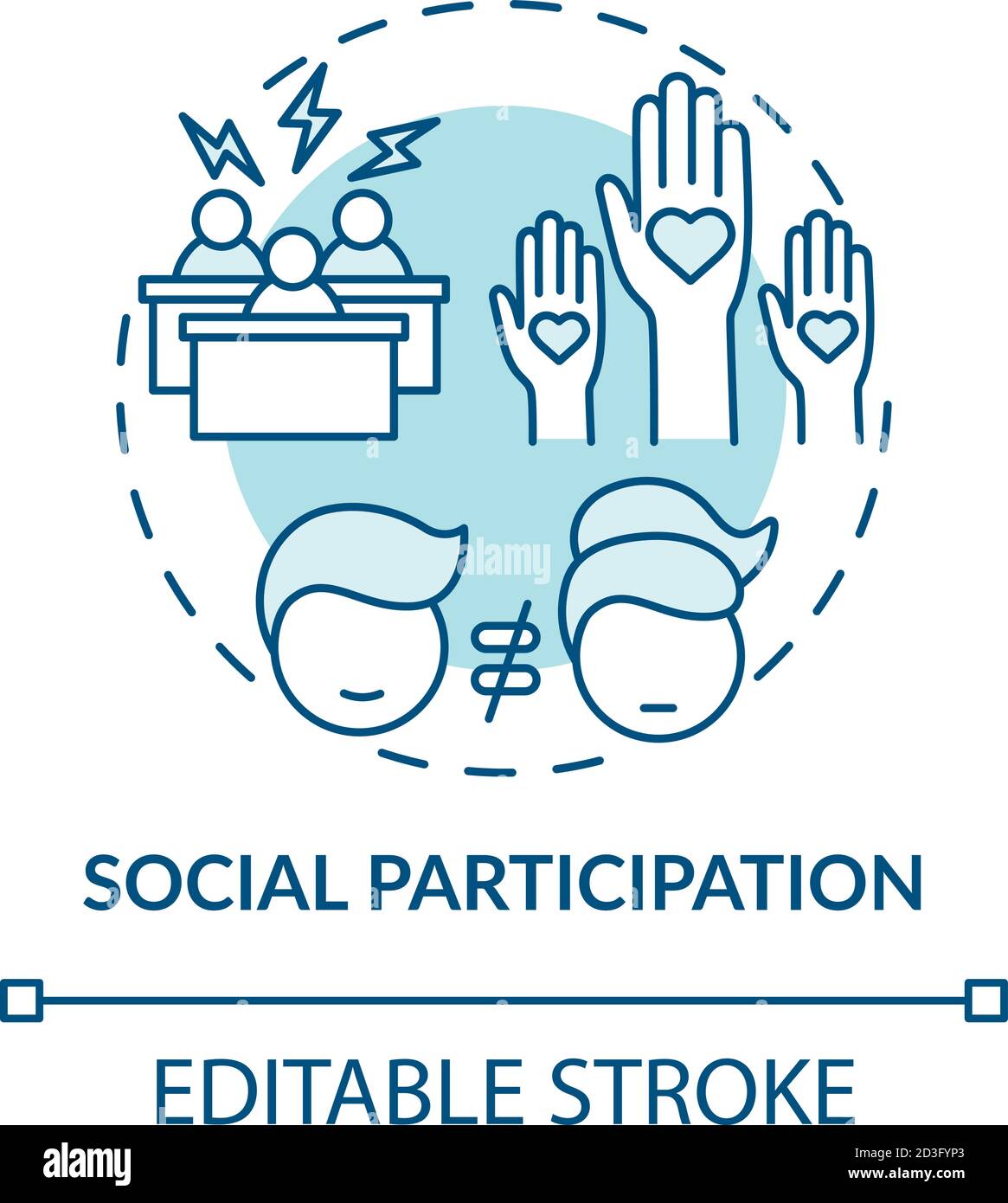 Social participation concept icon Stock Vector Image & Art - Alamy