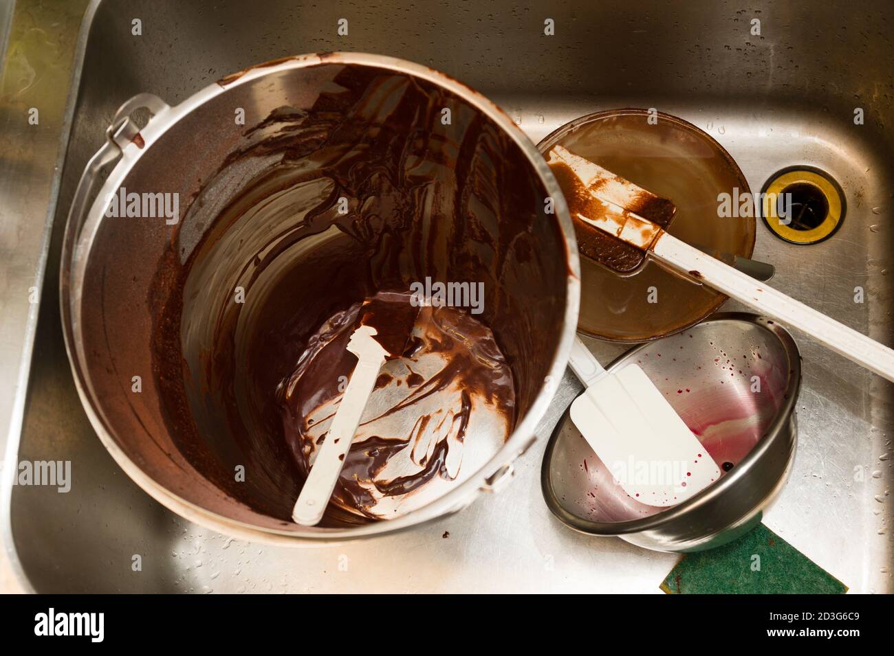 Ice cream preparation with different tools, ingredients, and machines