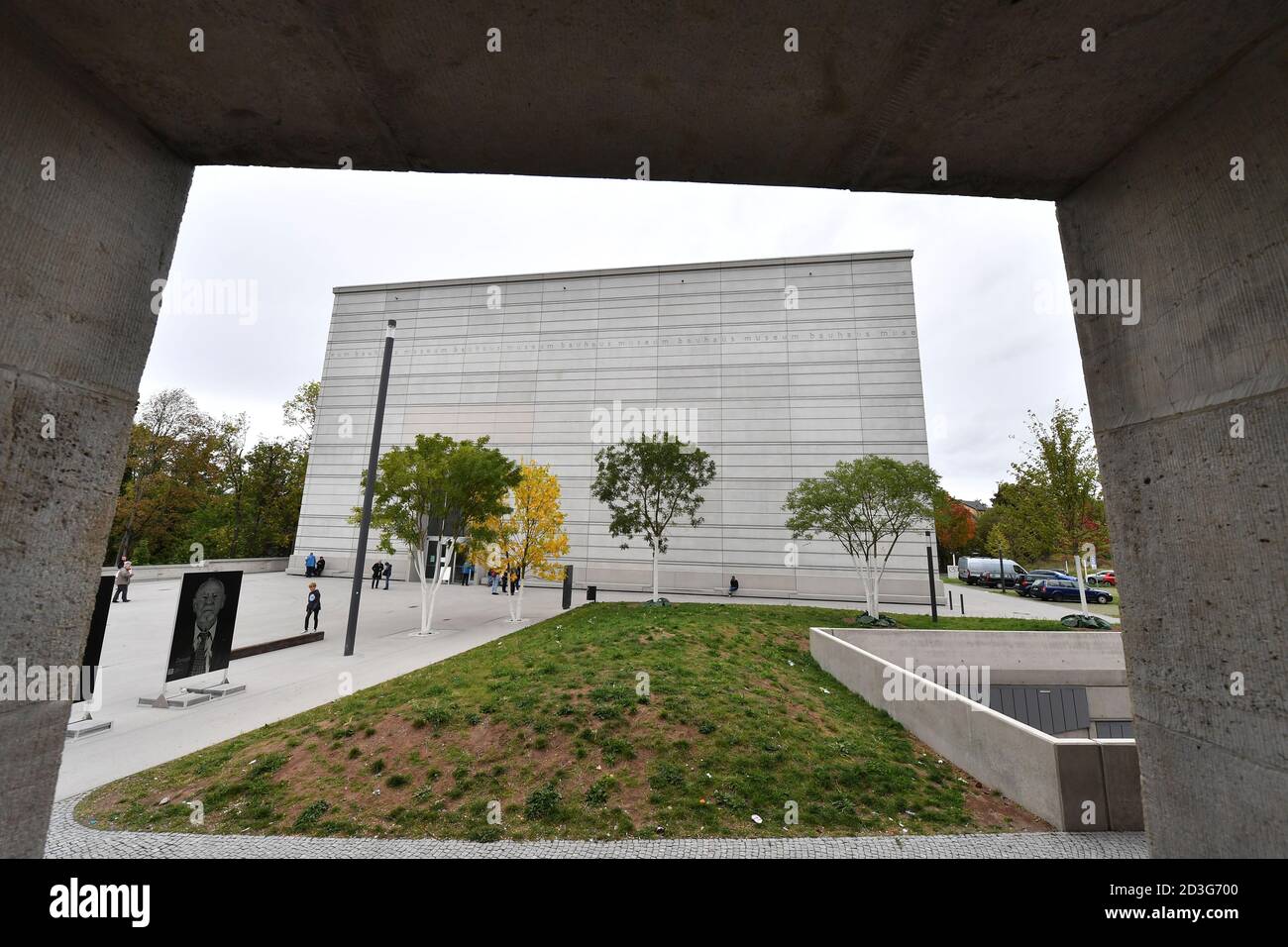 Weimar, Germany. 08th Oct, 2020. The Bauhaus Museum. Since its opening on 5 April 2019, the museum has already recorded over 350,000 visits, according to the Weimar Classic Foundation. At the request of visitors, improvements have now been made to the exhibition. With projections in several exhibition areas, the Bauhaus Museum Weimar wants to give visitors an understanding of the biographies of more than 70 Bauhaus representatives. Credit: Martin Schutt/dpa-Zentralbild/dpa/Alamy Live News Stock Photo