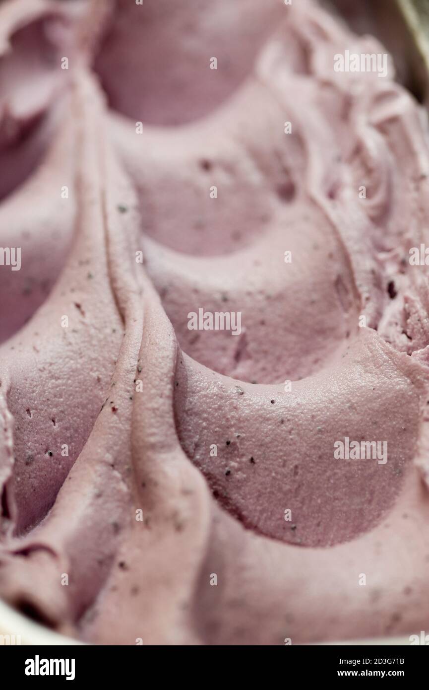 Ice cream preparation with different tools, ingredients, and machines