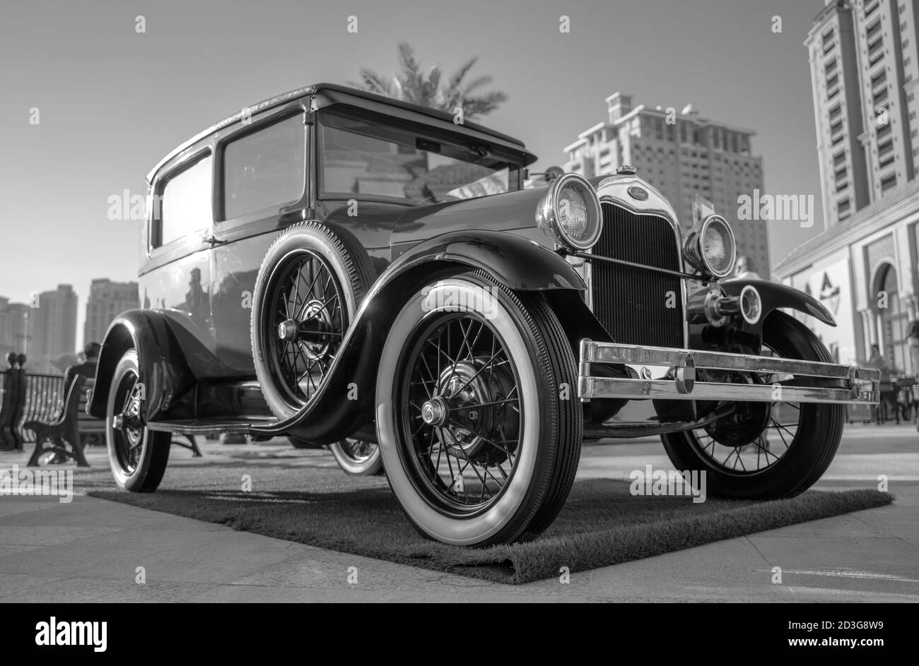 Doha,Qatar- 30 March 2020: 1929 ford model a classic car Stock Photo