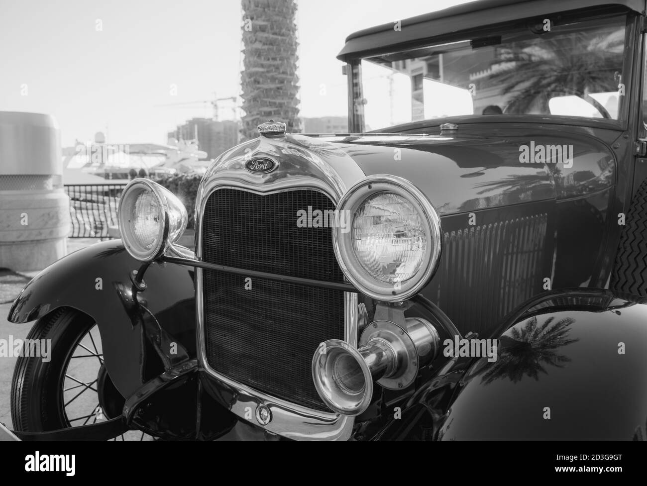 Doha,Qatar- 30 March 2020: 1929 ford model a classic car Stock Photo