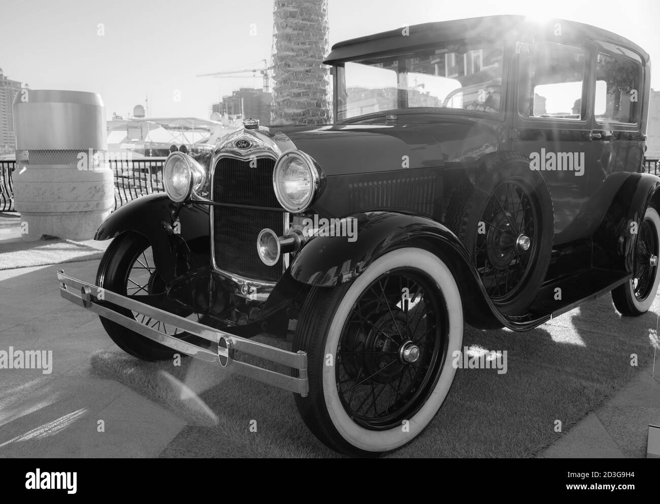 Doha,Qatar- 30 March 2020: 1929 ford model a classic car Stock Photo
