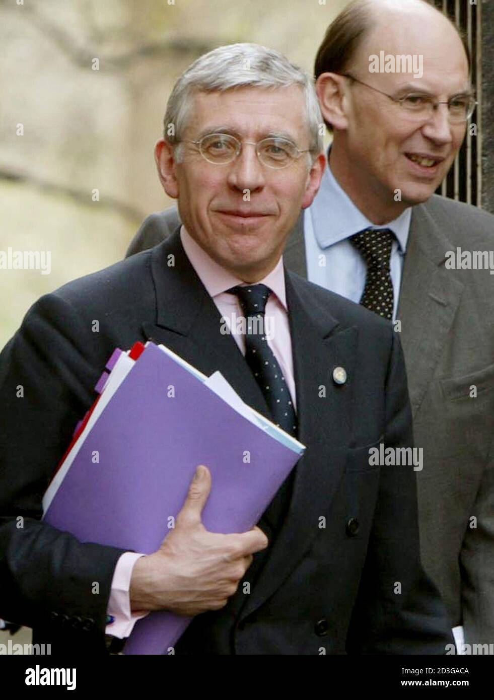 Foreign secretary jack straw arrives for a meeting hires stock