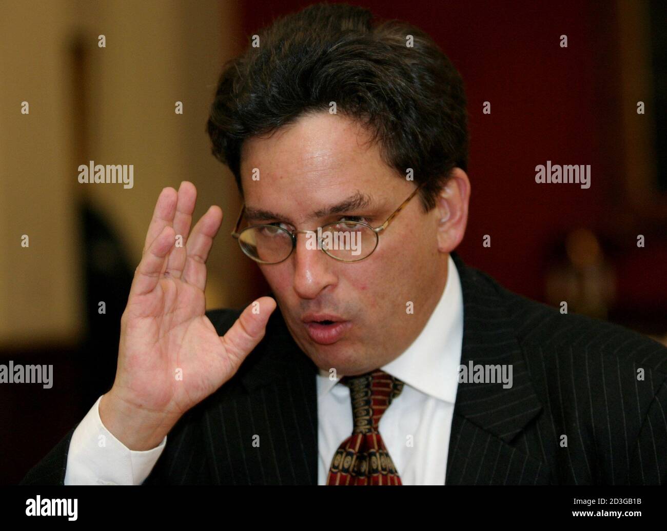 Colombian Finance Minister Alberto Carrasquilla Answers A Question During A Reuters Interview In This Photo Taken On May 21 2004 Carrasquilla Told Reuters In An Interview Late On Friday That He Did