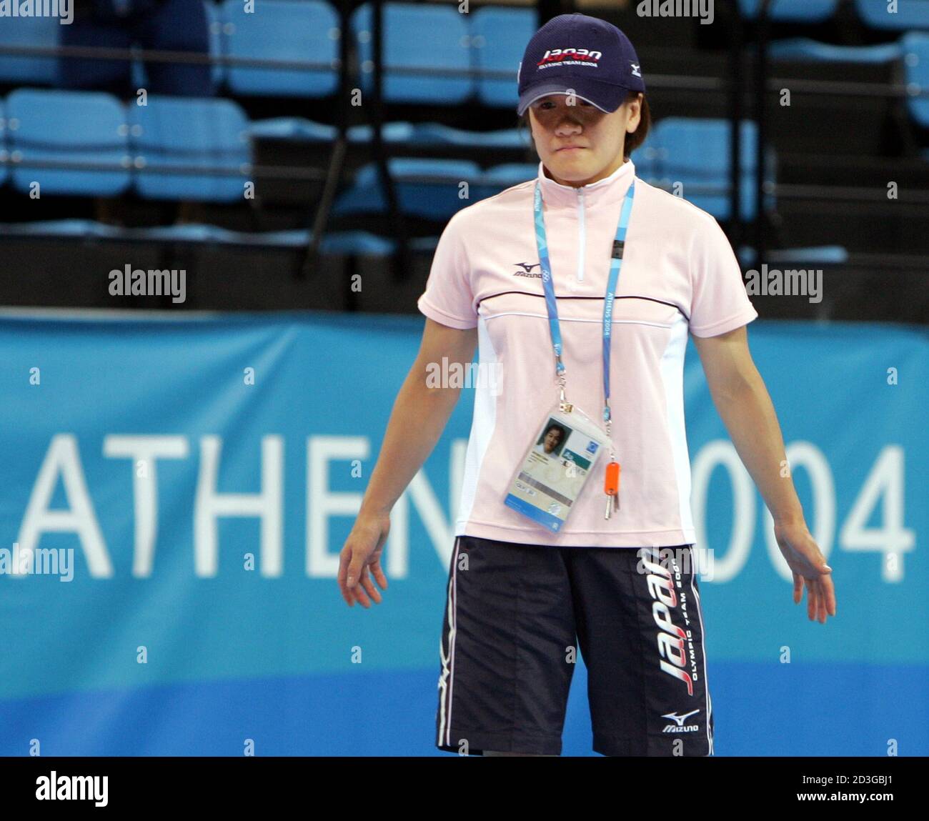 Japan S Judo Champion Ryoko Tani Visits Her Venue At Ano Liossia Olympic Hall In Athens August