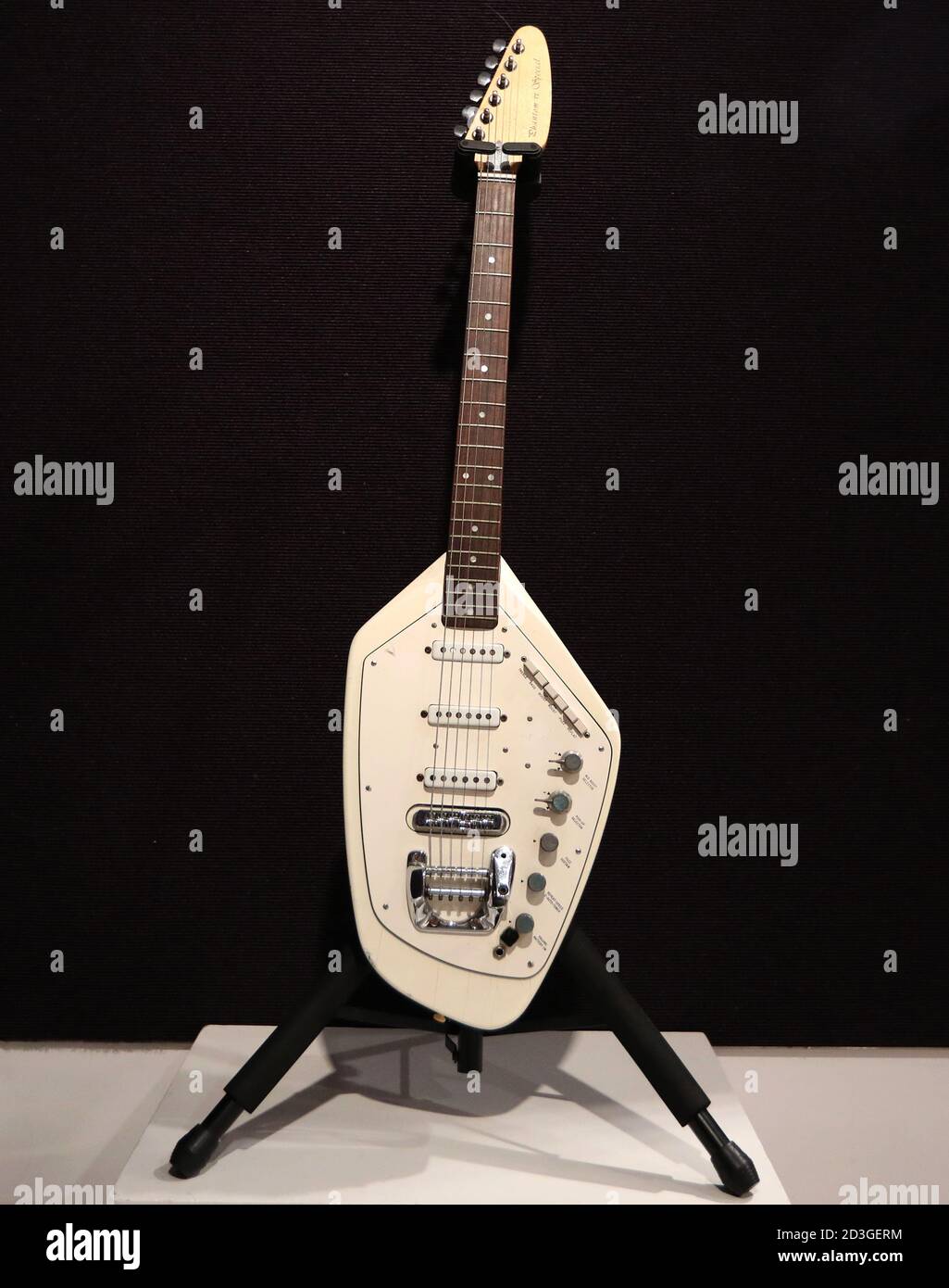 A Vox Phantom VI guitar owned by Ian Curtis and played in the