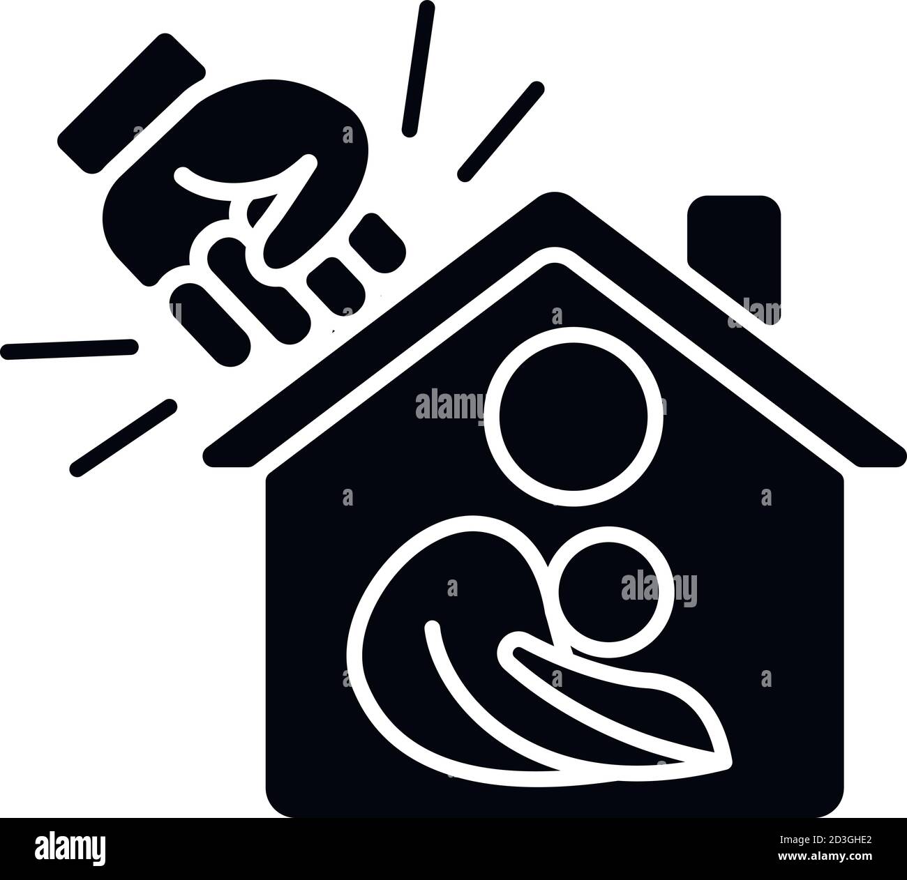 Women shelter black glyph icon Stock Vector Image & Art - Alamy