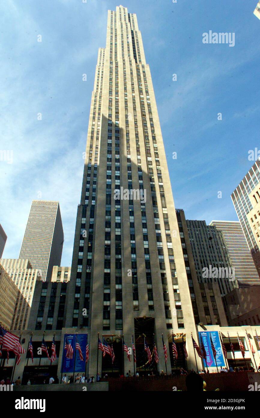 The GE Building stands at 30 Rockefeller Center where NBC headquarters is  located in New York on October 12, 2001. The FBI has launched a new  criminal investigation to find the source