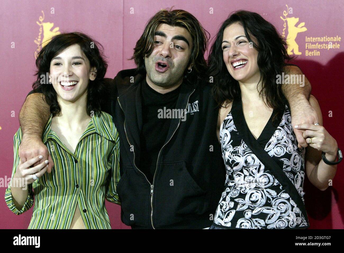 Turkish actress Sibel Kekilli, director Fatih Akin and Turkish actress  Meltem Cumbul (L-R) pose for the media during a photocall to present the  movie 'Gegen die Wand' (Head On) as part of