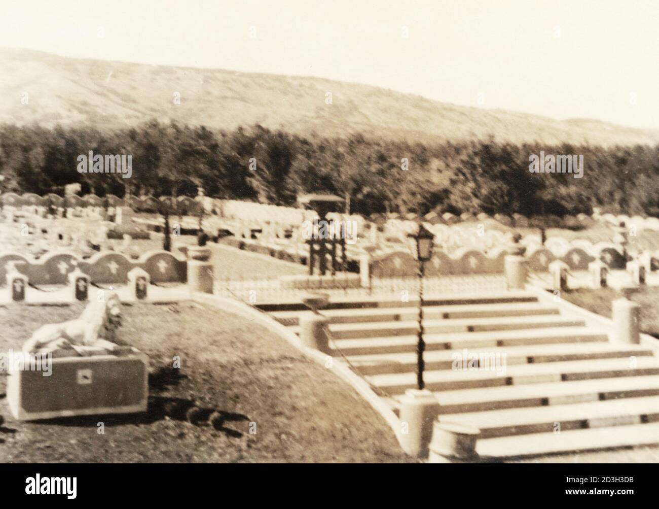 Cemetery of German soldiers during the World War II. Stock Photo