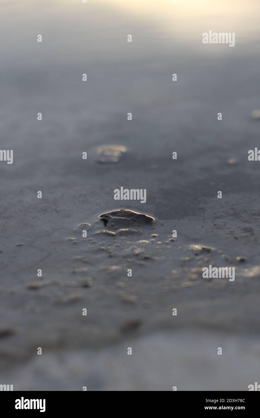 The water reflection on the floor. Stock Photo
