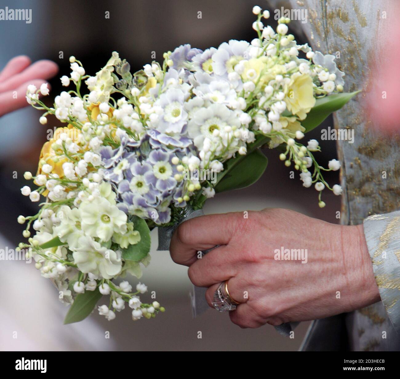 Duchess Of Cornwall Wearing Wedding Ring Holds Bouquet After Marriage To Britain S Prince Charles In Windsor The Duchess Of Cornwall Wearing Her New Wedding Ring Holds A Bouquet Of Flowers After Leaving