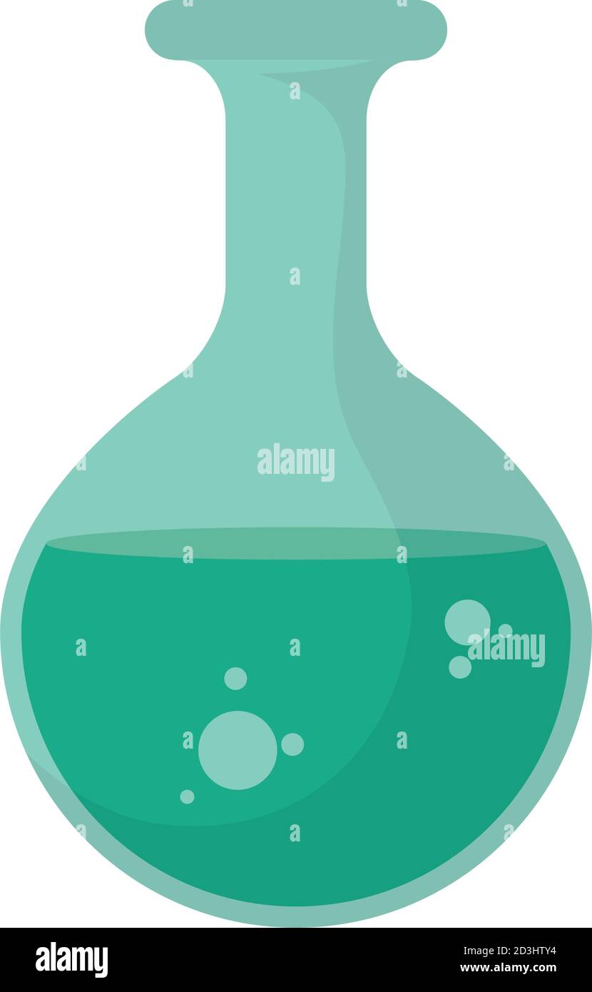 medical tube test flask laboratory flat icon vector illustration design ...