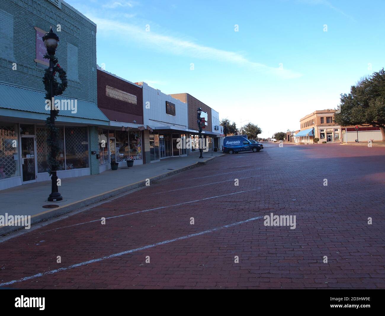 Lamesa, Texas USA downtown. Lamesa is the county seat of Dawson County