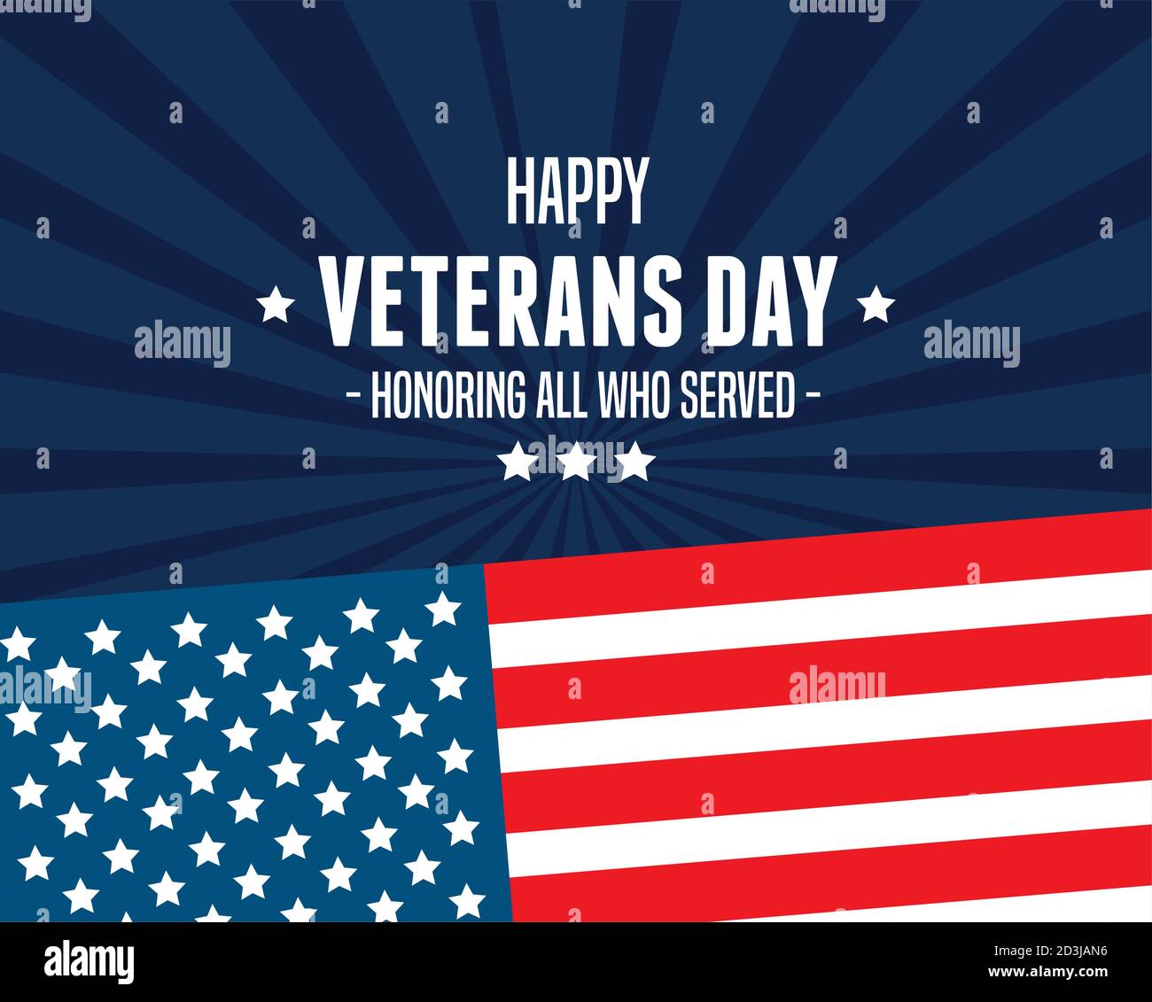 happy poster of veterans day Stock Vector