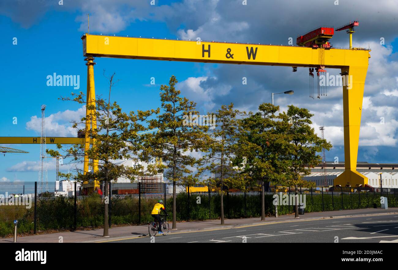 Harland and Wolff cranes Belfast Stock Photo