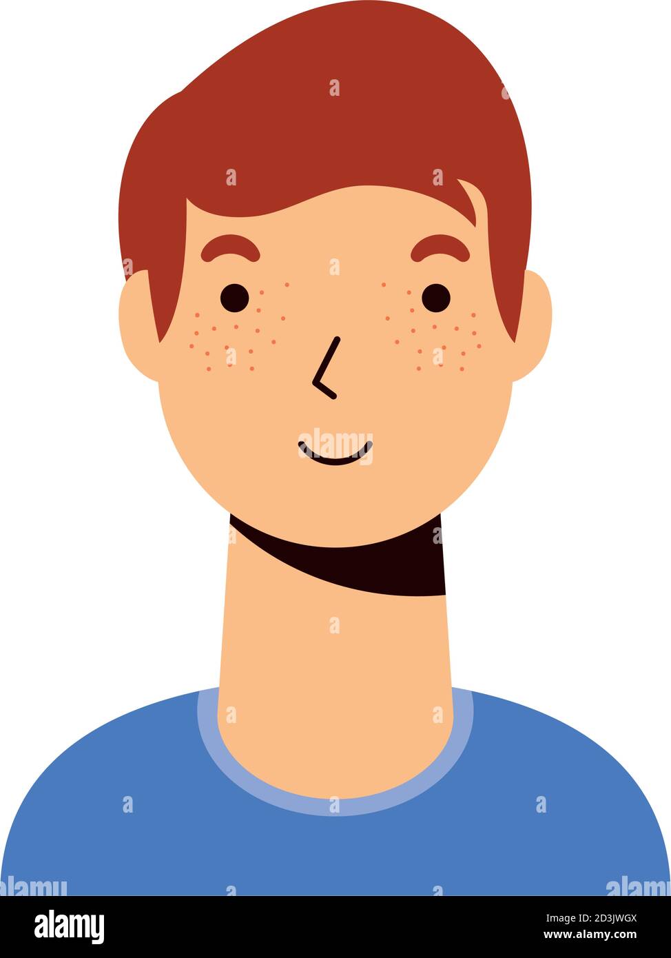 young man male avatar character vector flat style design Stock Vector ...