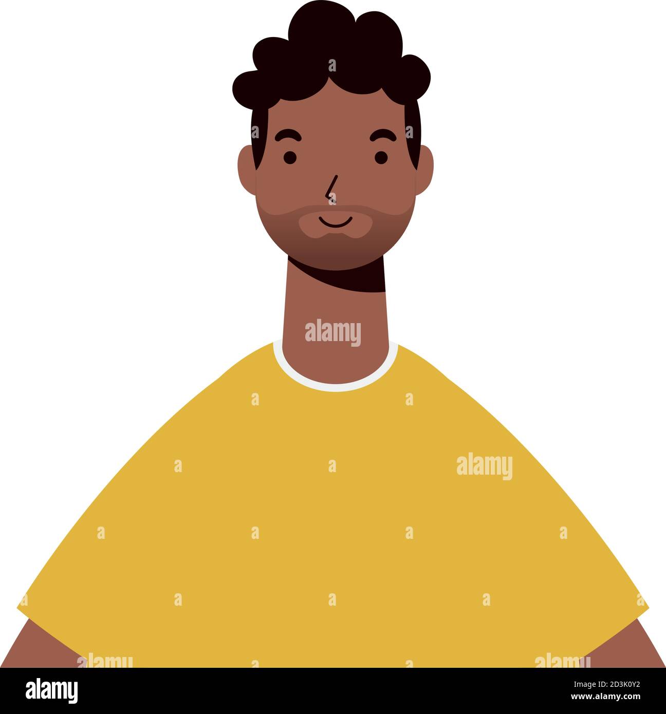 afro ethnic man with beard character icon vector illustration design ...
