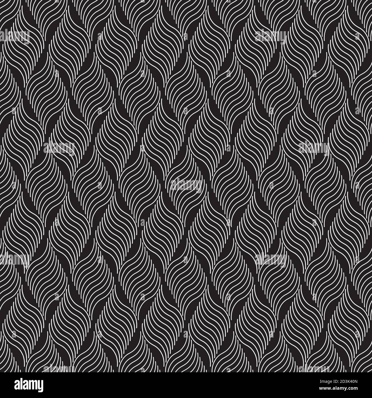 Vector zigzag wavy horizontal Black and White Stock Photos & Images - Alamy