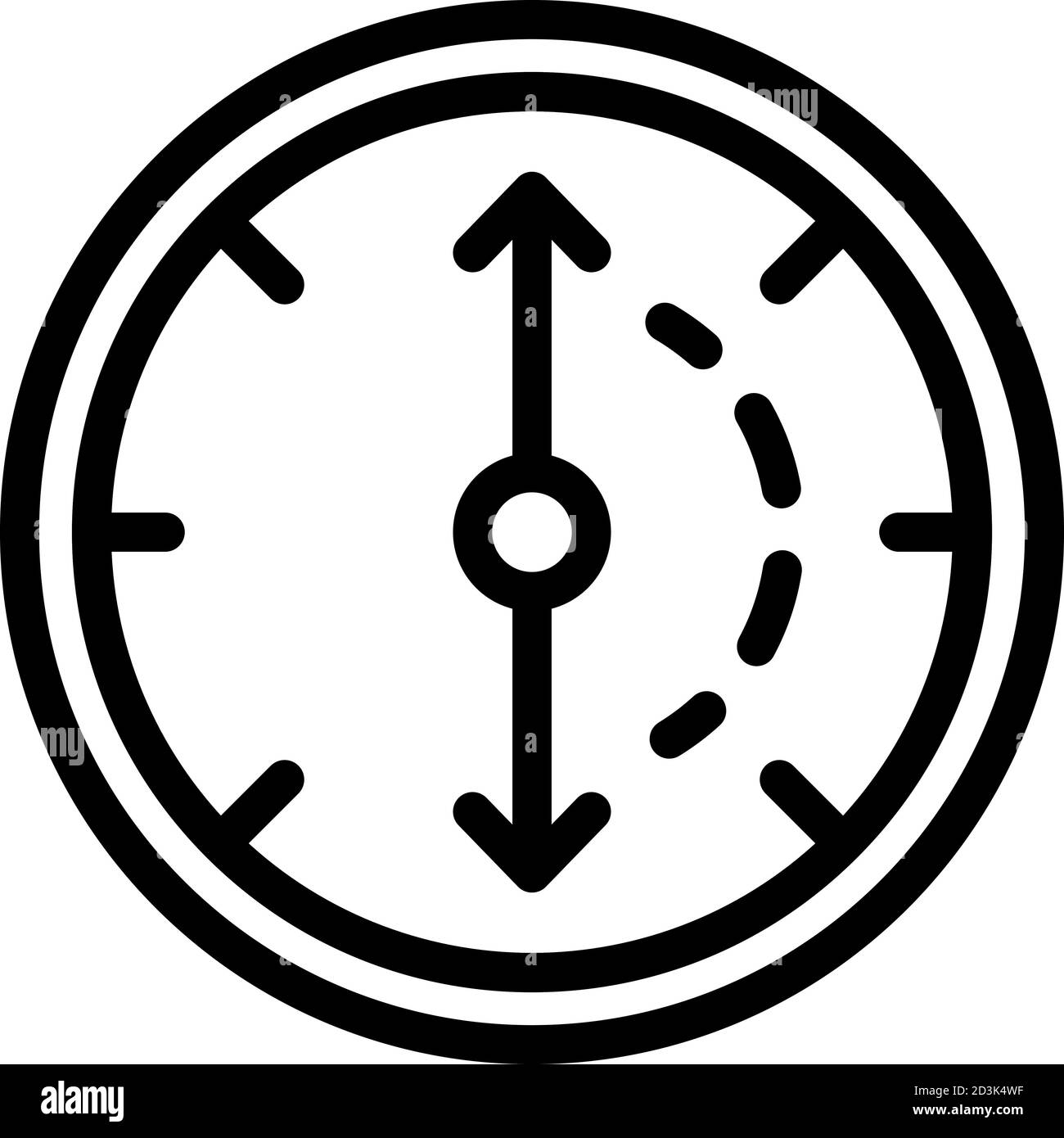 Wall clock icon, outline style Stock Vector Image & Art - Alamy