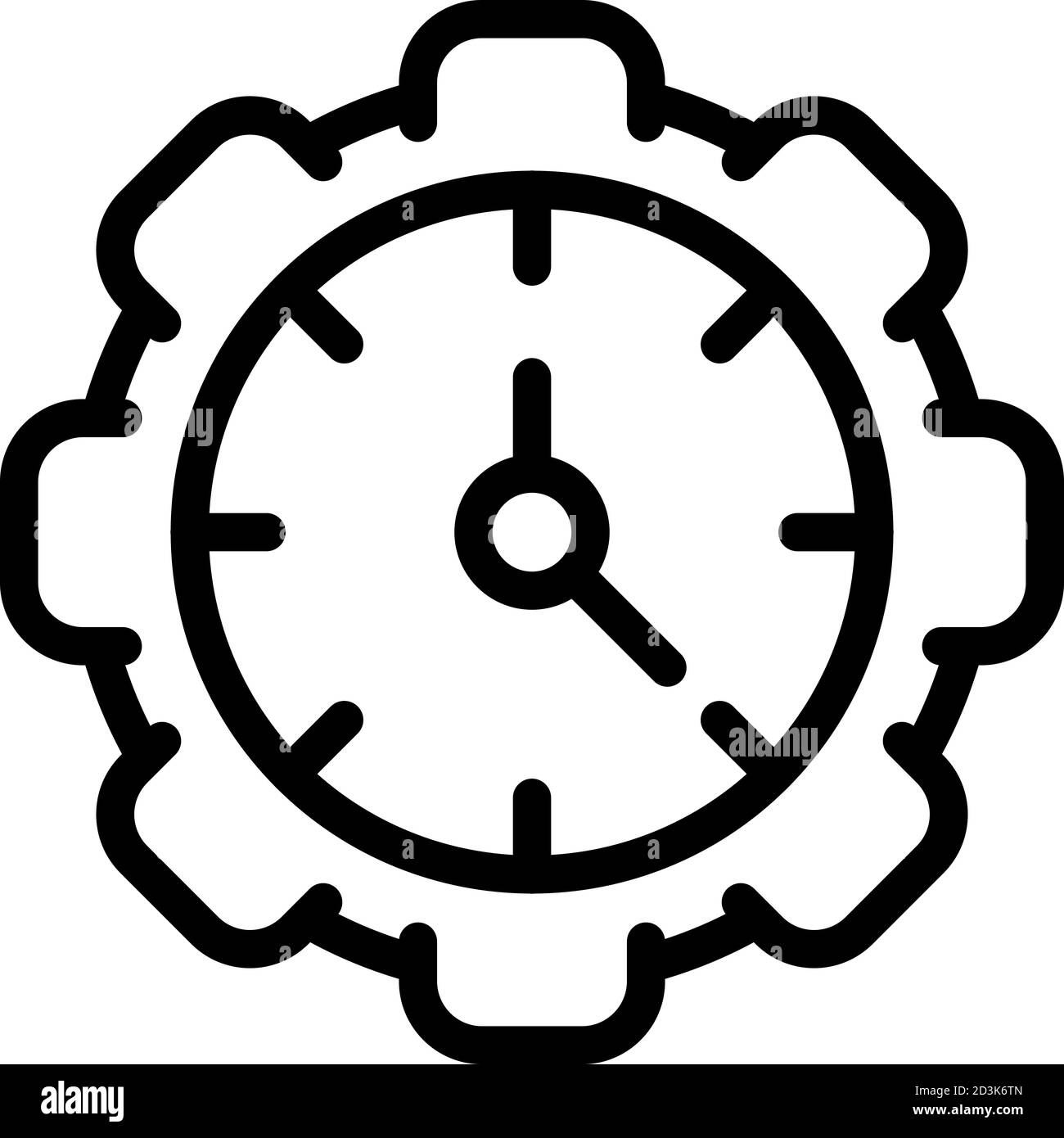 Gear wheel stopwatch icon, outline style Stock Vector Image & Art - Alamy