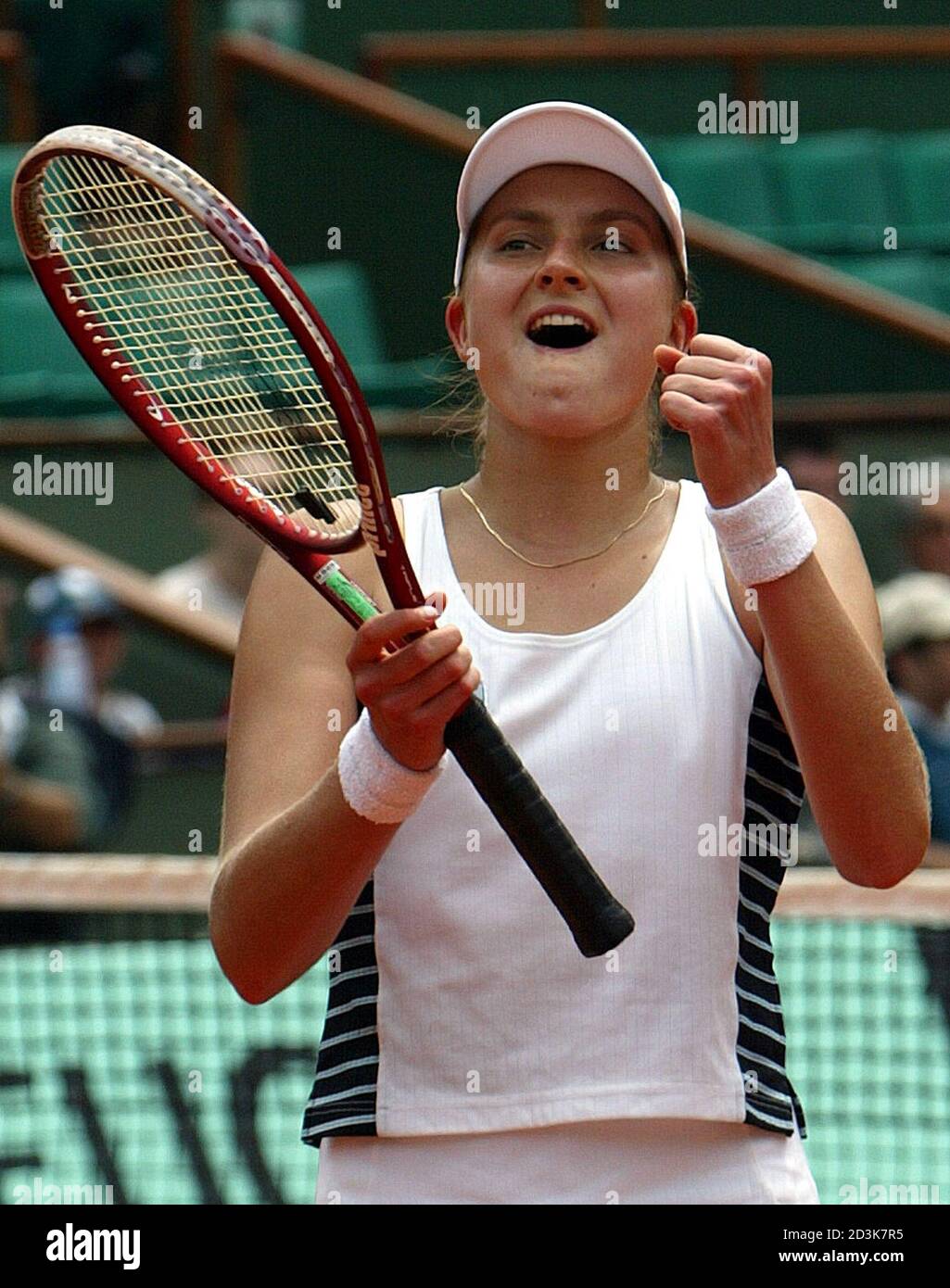 NADIA PETROVA OF RUSSIA PLAYS AGAINST HER COMPATRIOT VERA ZVONAREVA IN THE  QUARTER FINAL OF THE FRENCH TENNIS OPEN Stock Photo - Alamy