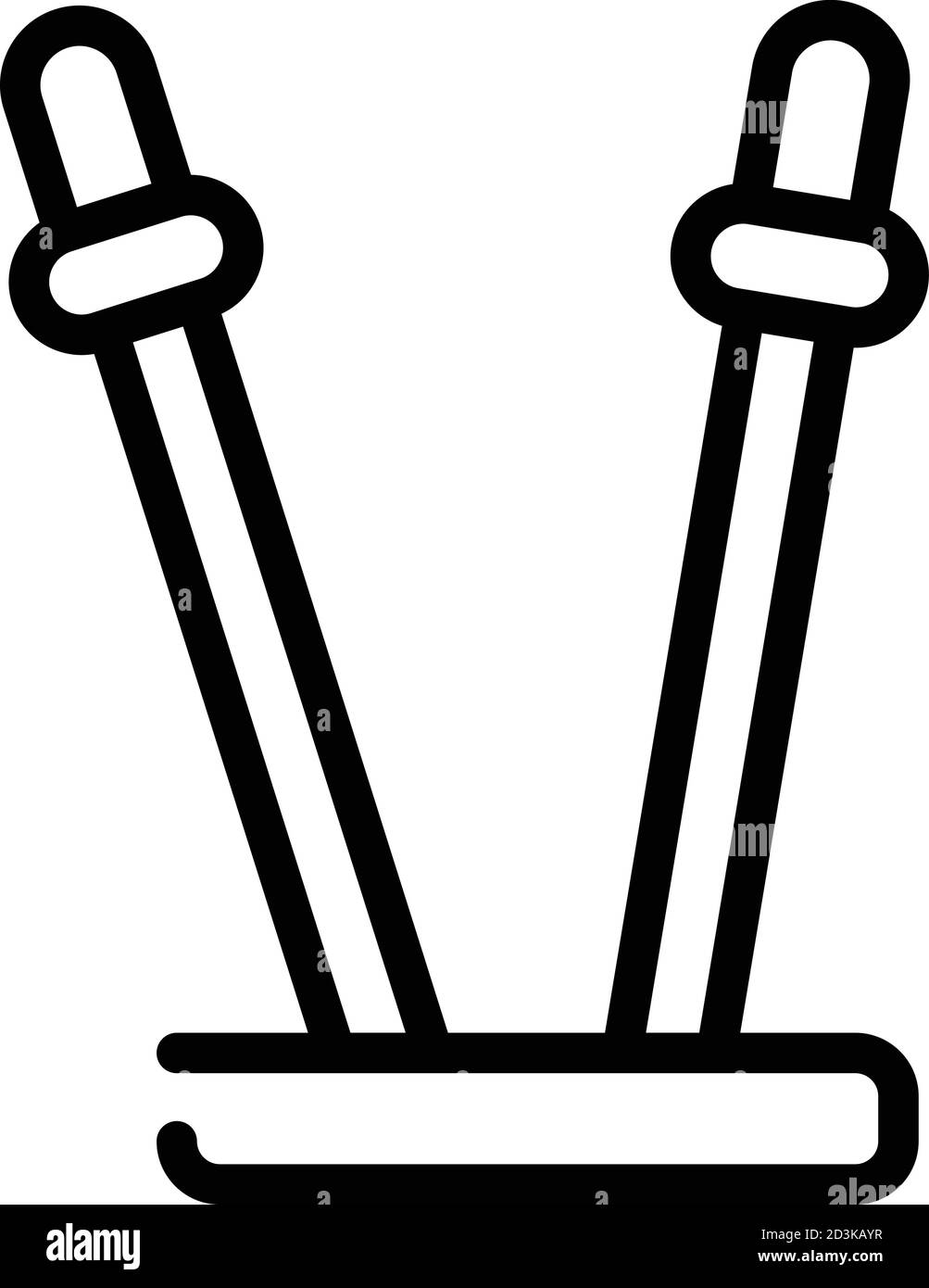 Plastic toothpick icon, outline style Stock Vector