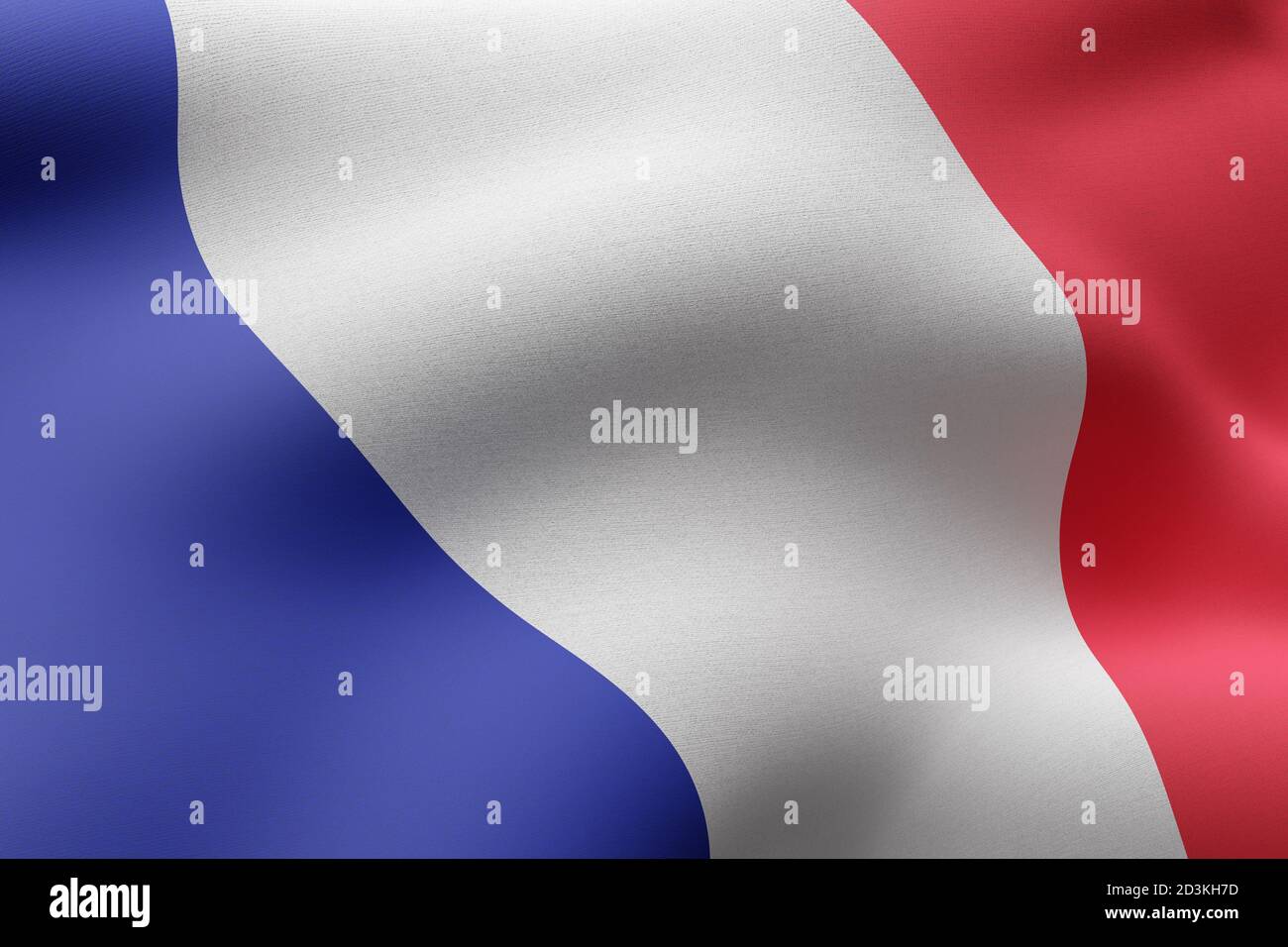 3d rendering of a detail of a silked France flag Stock Photo - Alamy