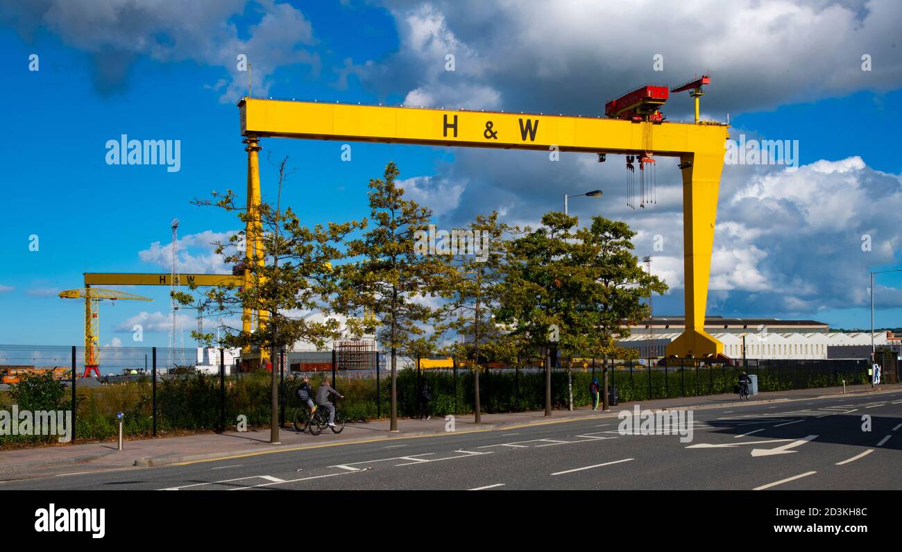 Harland and Wolff cranes Belfast Stock Photo