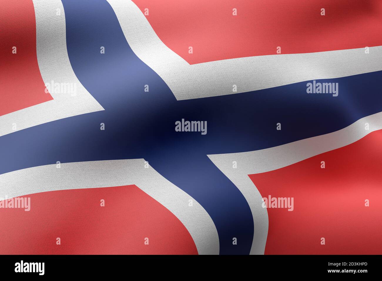 3d rendering of a detail of a silked Norway flag Stock Photo - Alamy