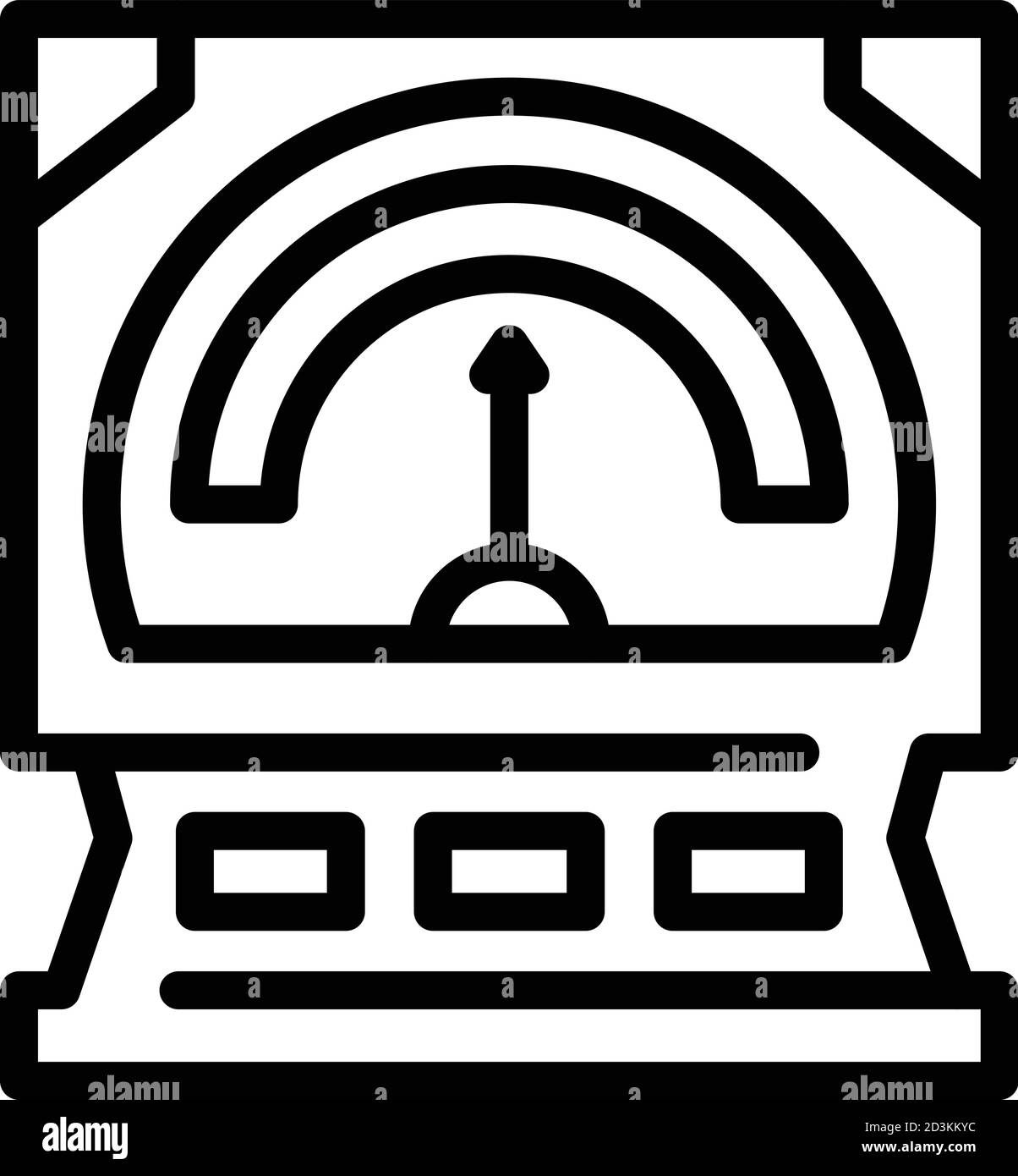 Linear voltage regulator icon, outline style Stock Vector