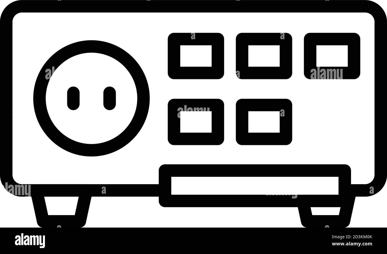 Appliance voltage regulator icon, outline style Stock Vector