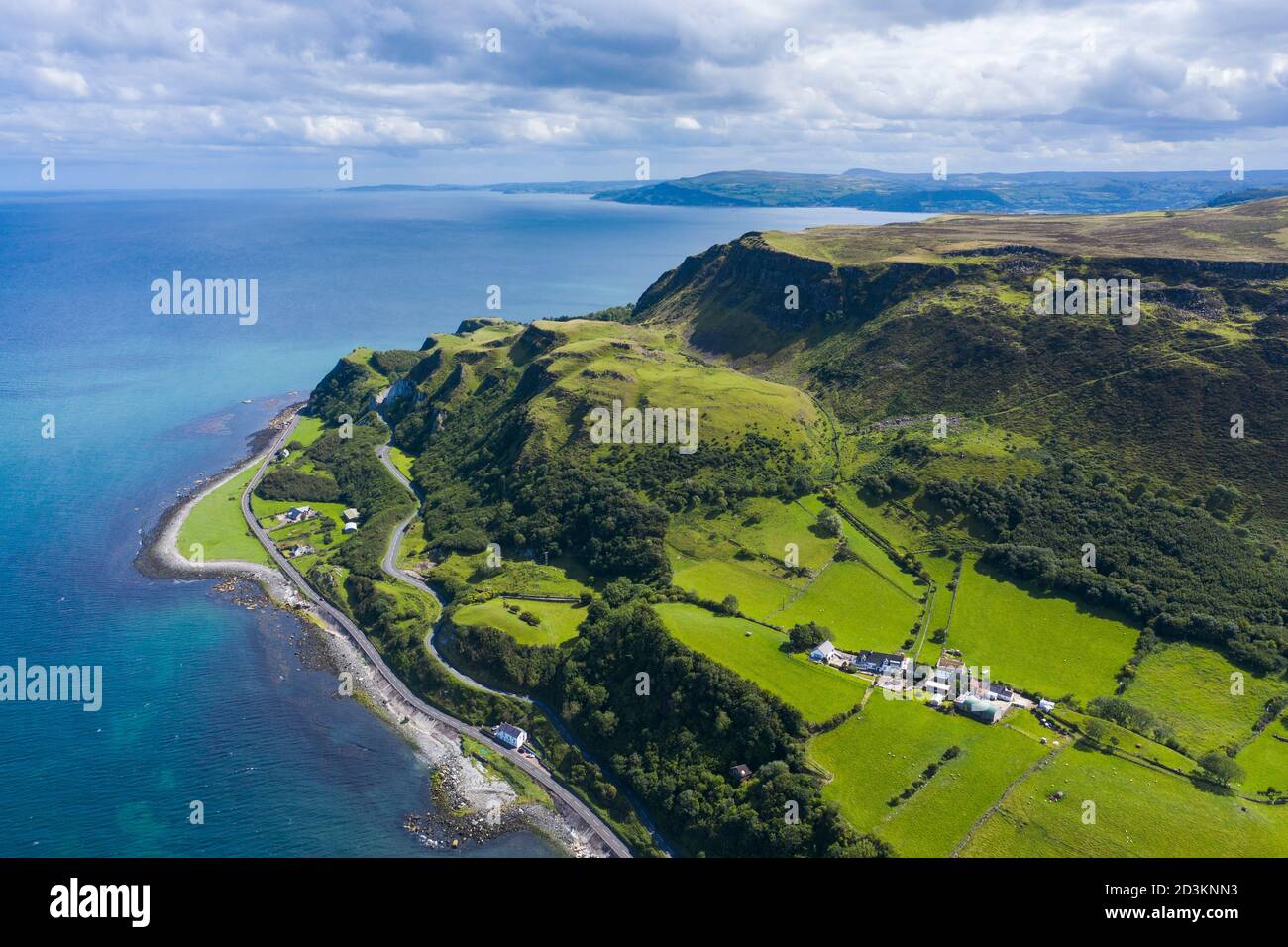 Antrim Coast road Aerial, Northern Ireland Stock Photo Alamy