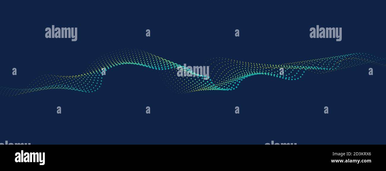 Abstract digital wave of particles. Vector illustration Stock Vector ...