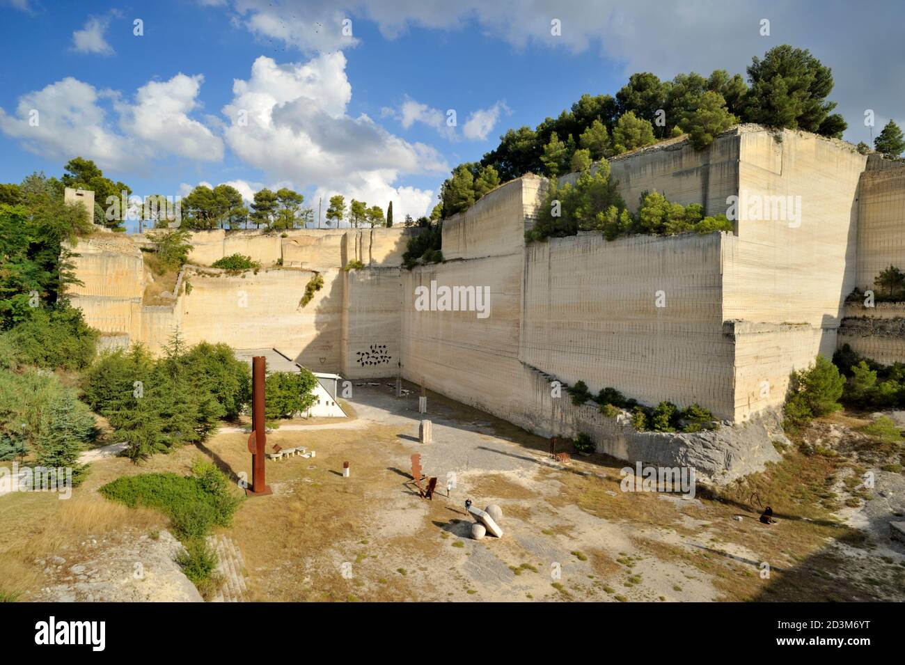 Italy, Basilicata, Matera, tufa stone quarry, La Palomba sculpture park, established by artist Antonio Paradiso Stock Photo