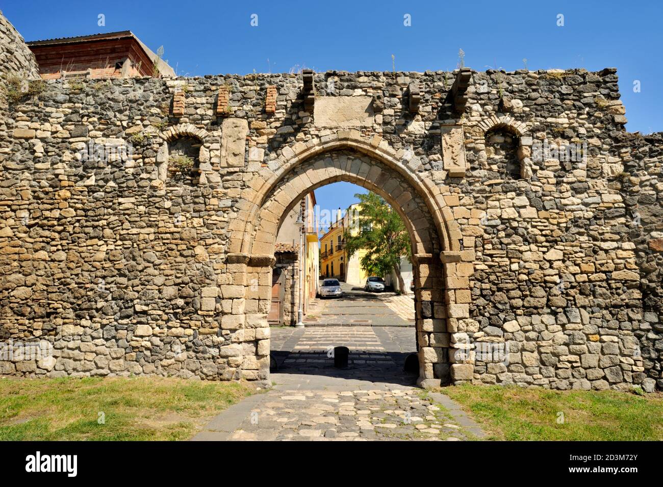 italy, basilicata, melfi, porta venosina gate, swabian walls Stock Photo