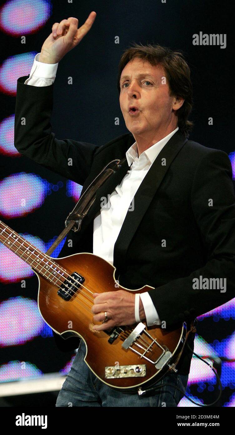British Singer Paul Mccartney Performs At The Live 8 Concert In Hyde Park In London July 2 05 A Galaxy Of Rock And Roll Stars Will Grace Stages Across The Globe On British Singer Paul Mccartney Performs At The Live 8 Concert In Hyde Park In London July 2 05 A Galaxy Of Rock And Roll Stars Will Grace Stages Across The Globe On
