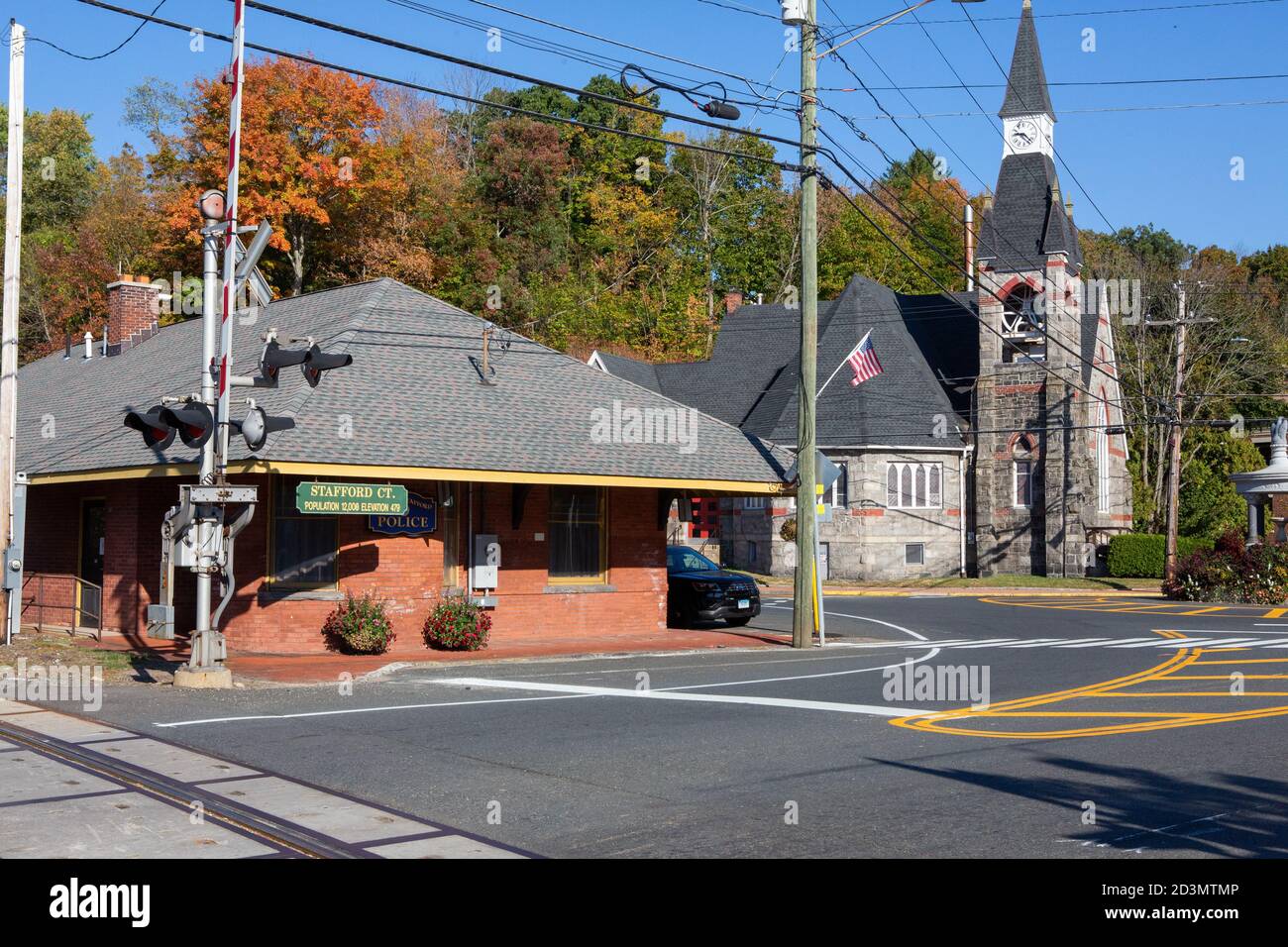 Stafford Springs CT downtown buildings Stock Photo - Alamy