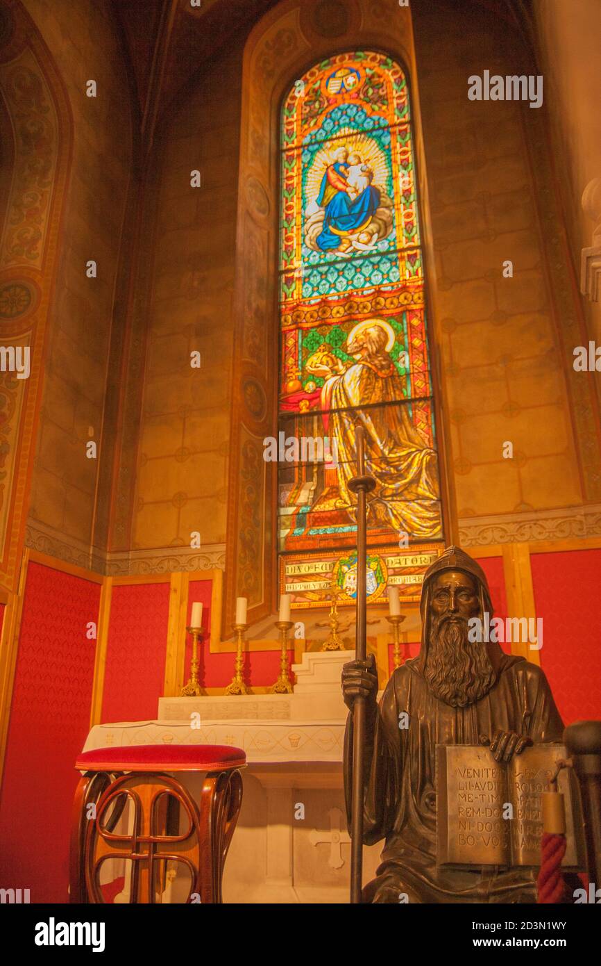 St Stephen, Hungary's first king offers his crown to Virgin Mary and