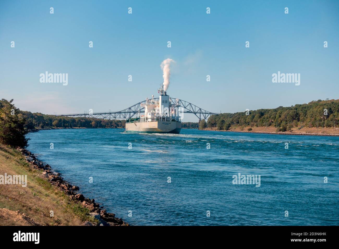 Irving Oil Company tanker ship New England in the Cape Cod Canal Stock Photo