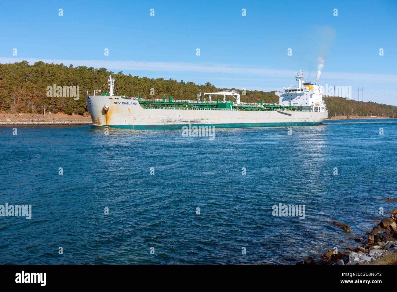 Irving Oil Company tanker ship New England in the Cape Cod Canal Stock