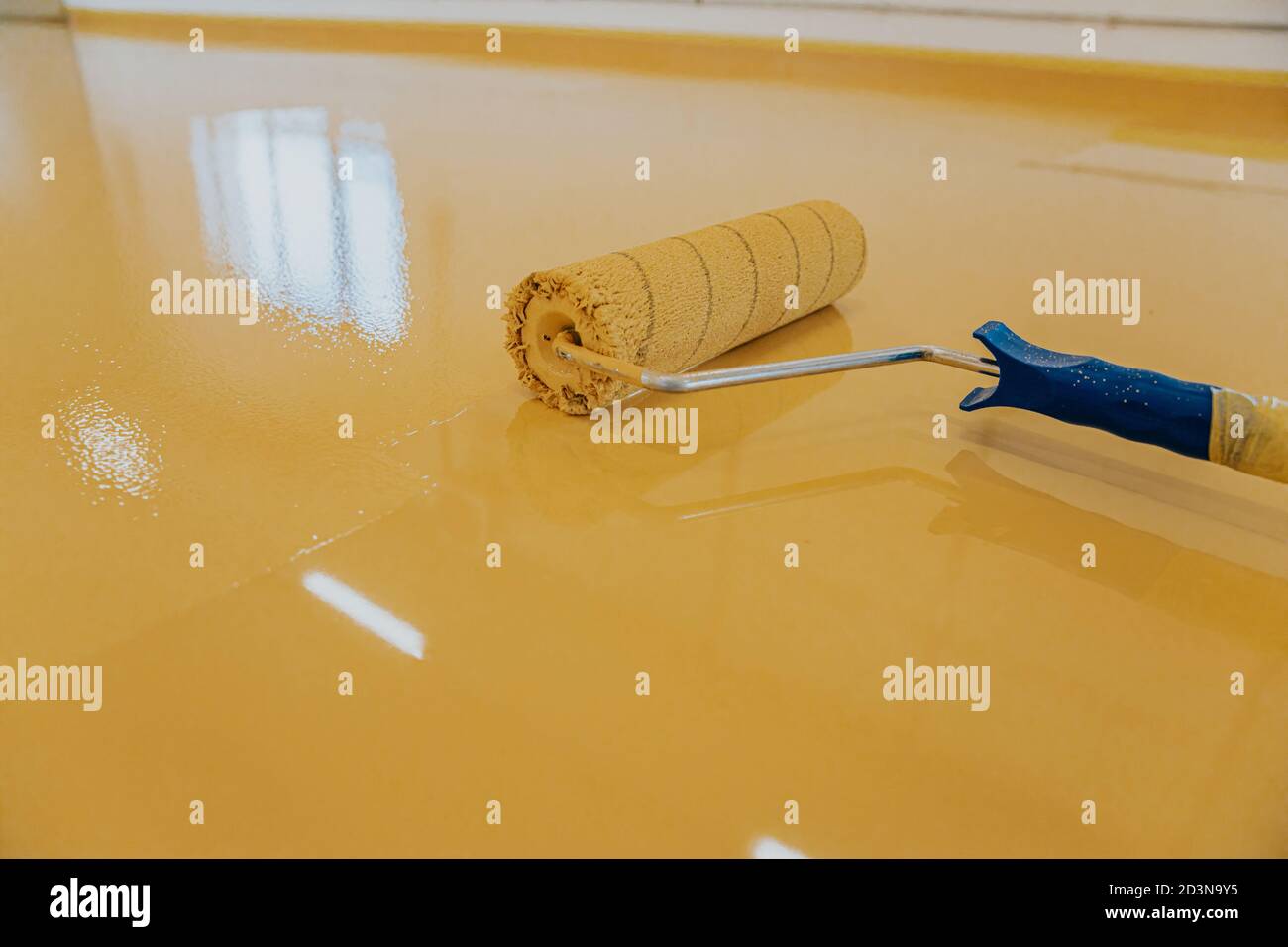 Epoxy flooring tools, preparation and application of epoxy resin Stock Photo Alamy